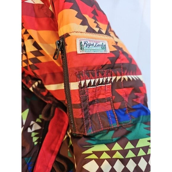 Polo Ralph Lauren Down Puffer Snowsuit Southwest Aztec Faux Fur 9 Mo. - Picture 6 of 10